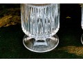 Pair Of Quality Glass Footed Hurricanes