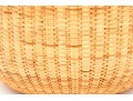 Fabulous Signed Nantucket Woven Basket With Swing Handle