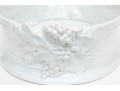 Vista Allegre For Mottahedeh White Glazed Ceramic Oval Center Bowl