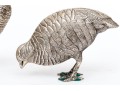 Pair Of Silver Plated Quails