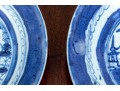 Assembled Set Of Nine 19th C. Chinese Export Blue And White Porcelain Plates
