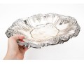 Silver Plated Footed Oval Serving Bowl