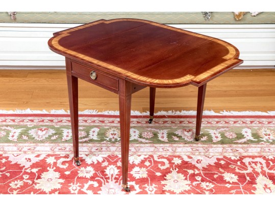 Baker Furniture Banded Mahogany Pembroke Table