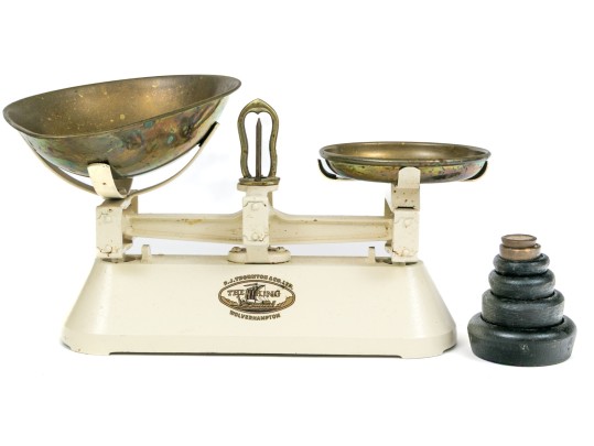 F.J. Thornton Scale With Weights Bakers Scale