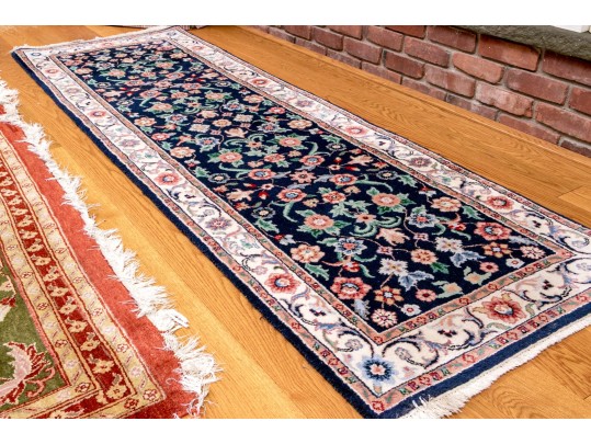 Hand-Knotted Indian Wool Runner, 7'-10