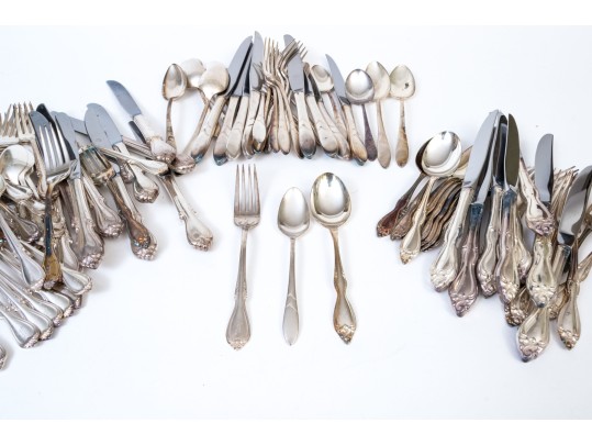 Three Partial Silver Plated Flatware Sets (98 Pcs): Rogers, Community & Oneida 