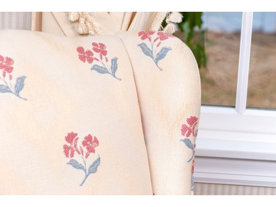 Queen Anne Style Custom Upholstered Wing Chair