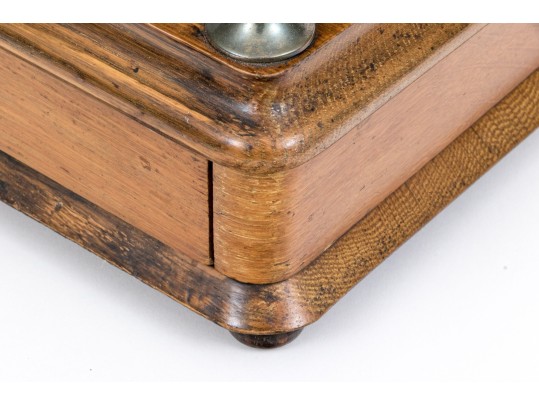 Antique Inkwell On Stand With Two Bottles