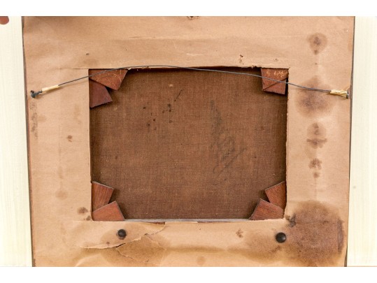 F. Robin Oil On Canvas Genre Scene Of Figures In Interior