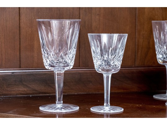 Set Of Nine Waterford Cut Crystal Stemware