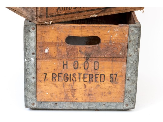 Two Vintage Wooden Storage Boxes