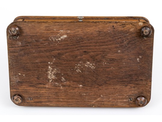 Antique Inkwell On Stand With Two Bottles