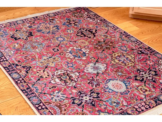Hand-Knotted Wool Accent Carpet, 5'-10