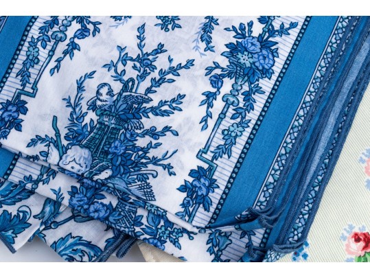 Collection Of Table Cloths, Table Runners, And Napkins