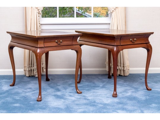 Pair Of Hickory Chair Co. Queen Anne Style End Tables