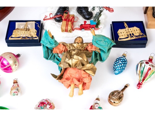 Vintage Collection Of Christmas Decorations, Including Ornaments
