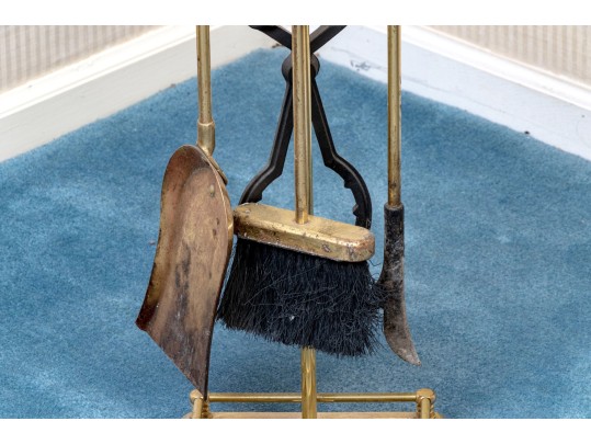 Quality Brass Fire Tools On Stand