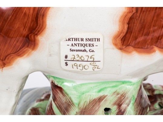 Pair Of 19th Century English Staffordshire Hand-painted Figural Sculptures