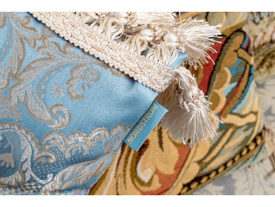 Vintage Collection Of Needlepoint And Upholstered Accent Pillows