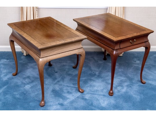 Pair Of Hickory Chair Co. Queen Anne Style End Tables