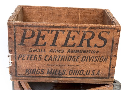 Two Vintage Wooden Storage Boxes