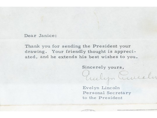 Letter Correspondence From JFK's Secretary Evelyn Lincoln, 1963