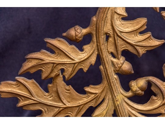 Cast Metal Oak Leaf And Acorn Wall Decor