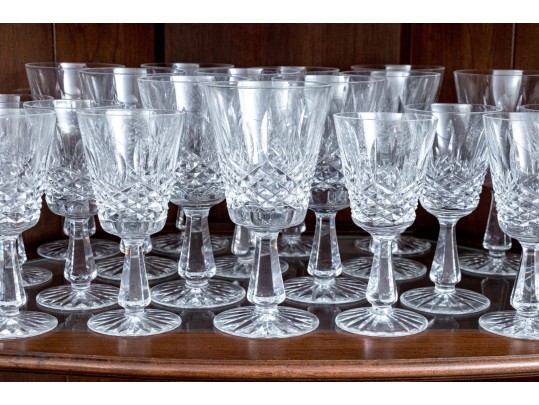 Set Of Twenty-Two Waterford Cut Crystal Stemmed Goblets