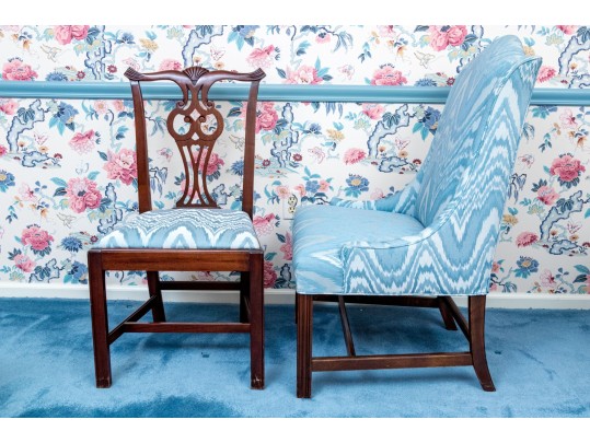 Set Of Six Chippendale Style Dining Chairs