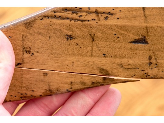 French Country Parquetry Dining Table And Ladderback Chairs, Probably Bausman Or Guy Chaddock