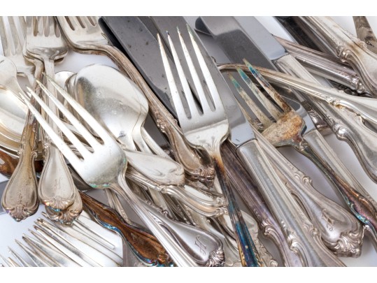 Three Partial Silver Plated Flatware Sets (98 Pcs): Rogers, Community & Oneida 