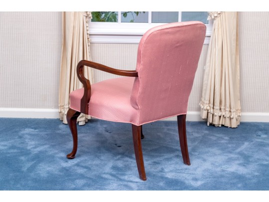 Queen Anne Style Mahogany Shepherds Crook Armchair