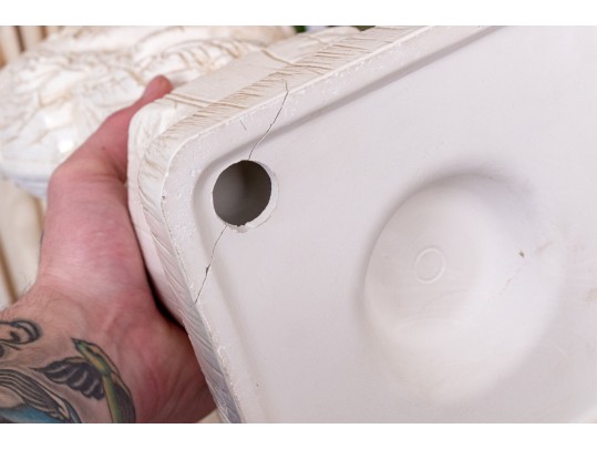 Cream Glazed Oversized 18 5/8