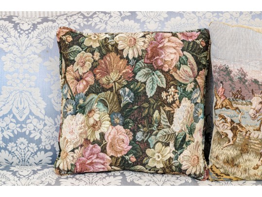 Vintage Collection Of Needlepoint And Upholstered Accent Pillows