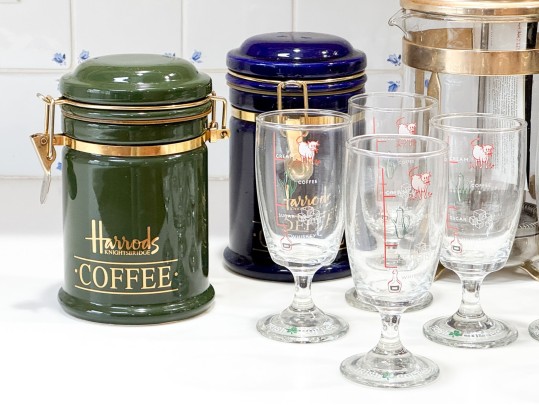 Thirteen Piece Collection Of Kitchen Storage Vessels And Coffee Accessories Including Harrods