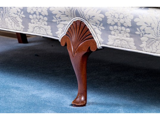 English Chippendale Style Camelback Custom Upholstered Sofa