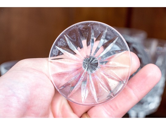 Set Of Nine Waterford Cut Crystal Stemware