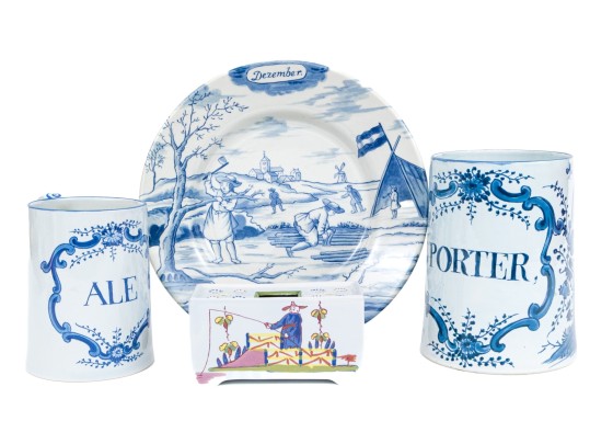 Assembled Collection Of Four Dutch Ceramics