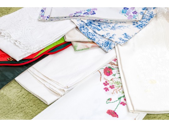 Quality Collection Of Ten Table Linens And Runners