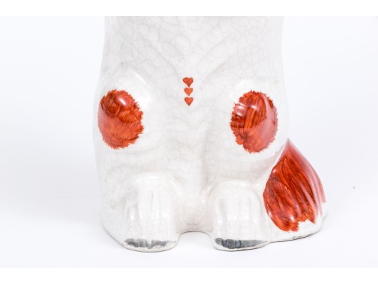 Collection Of Three English Staffordshire Hand-painted Ceramic Spaniels