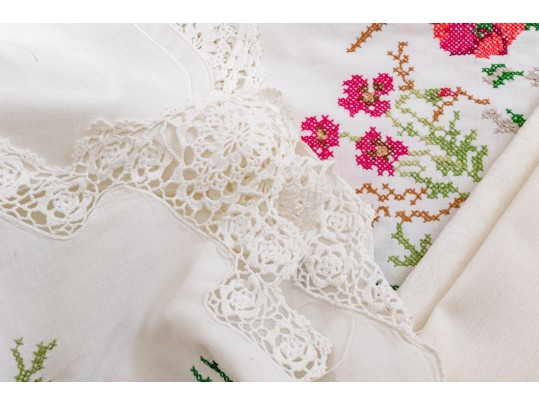 Quality Collection Of Ten Table Linens And Runners