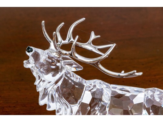 Swarovski Crystal Figurines Of Stag And Fawn