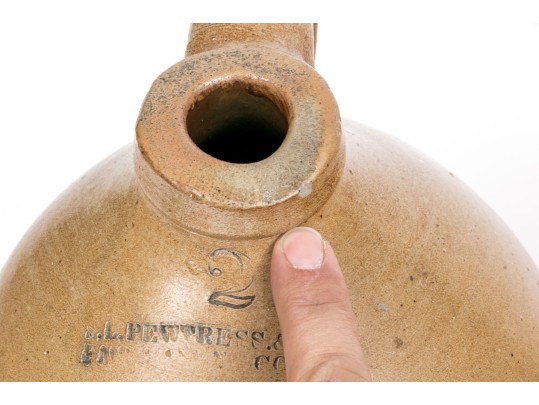 Two Antique Salt Glazed Crocks