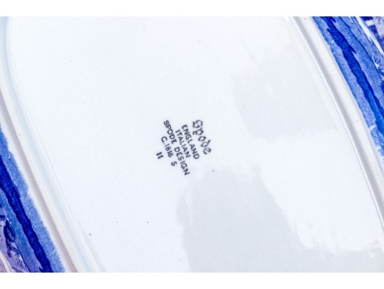 Collection Of Seven English Transferware Ceramics Including Spode & Coalport