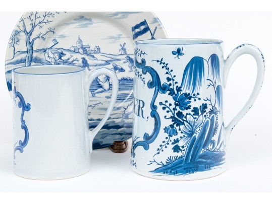 Assembled Collection Of Four Dutch Ceramics