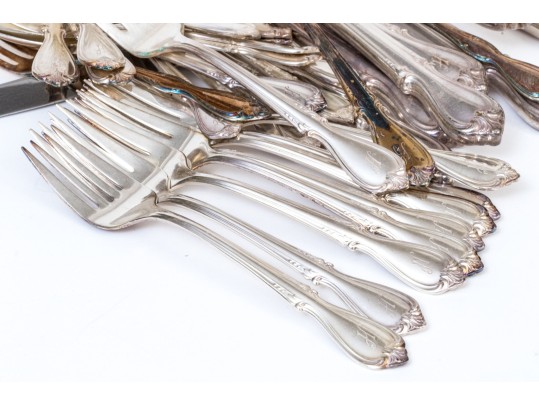 Three Partial Silver Plated Flatware Sets (98 Pcs): Rogers, Community & Oneida 