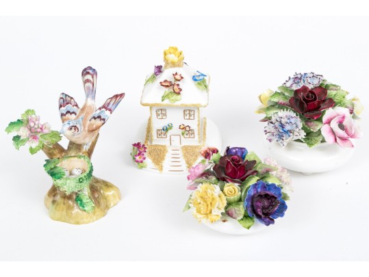 Collection Of Four English Hand-painted Ceramic Fairings