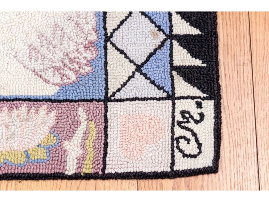 Handmade Welcome Friends Wool Mat