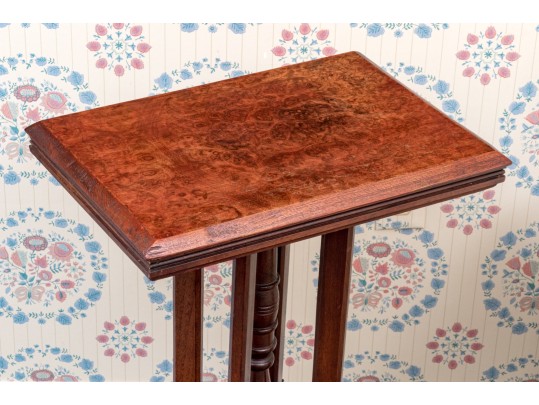 Victorian Walnut Pedestal Table, Ca. 1880