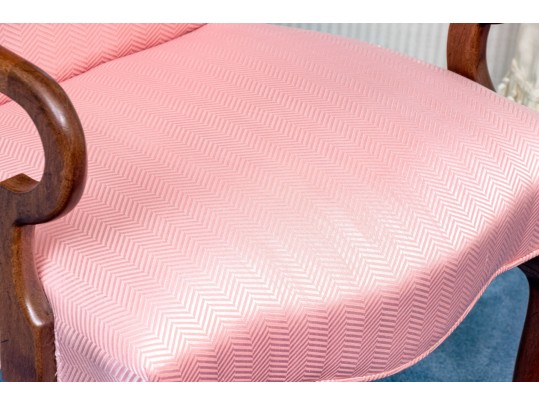 Queen Anne Style Mahogany Shepherds Crook Armchair